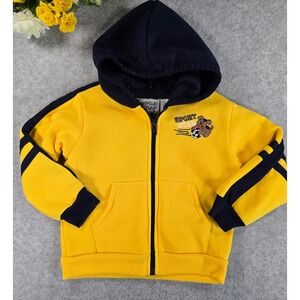 Vintage 90s Tad Little Yellow Sports Star Soccer Dog Zip Hoodie 24m Toddler